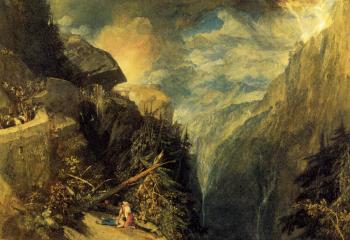 Joseph Mallord William Turner : The Battle of Fort Rock, Val d'Aoste, Piedmont